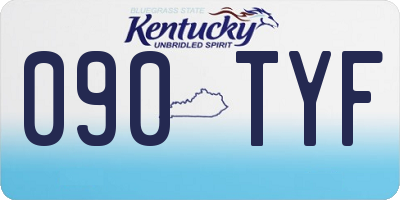 KY license plate 090TYF