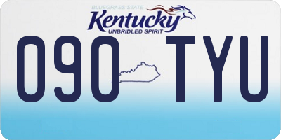 KY license plate 090TYU