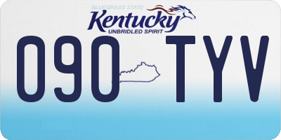 KY license plate 090TYV