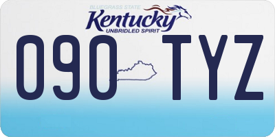 KY license plate 090TYZ