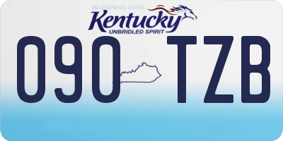 KY license plate 090TZB