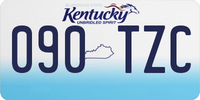 KY license plate 090TZC