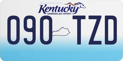 KY license plate 090TZD