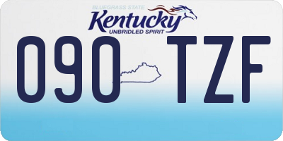 KY license plate 090TZF