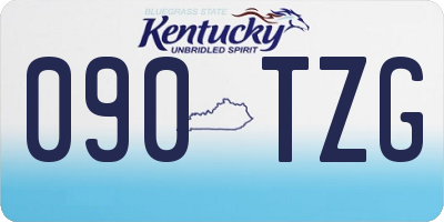 KY license plate 090TZG