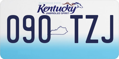KY license plate 090TZJ