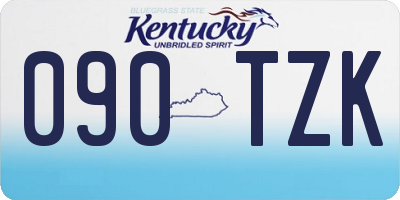 KY license plate 090TZK