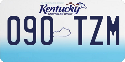 KY license plate 090TZM