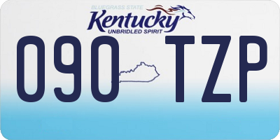 KY license plate 090TZP