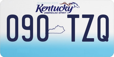 KY license plate 090TZQ