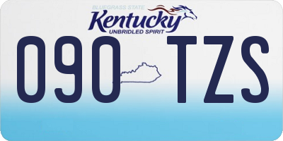 KY license plate 090TZS