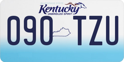 KY license plate 090TZU