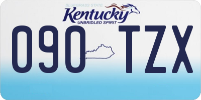 KY license plate 090TZX