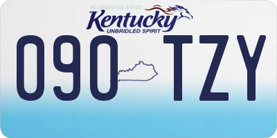 KY license plate 090TZY