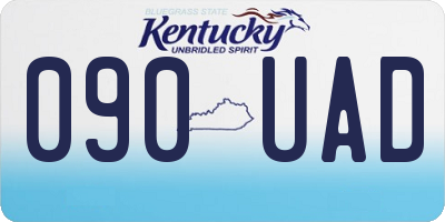 KY license plate 090UAD