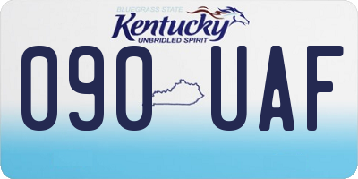 KY license plate 090UAF