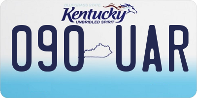 KY license plate 090UAR