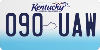 KY license plate 090UAW