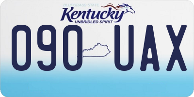 KY license plate 090UAX