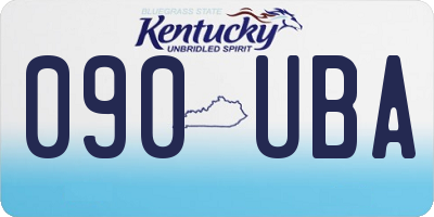 KY license plate 090UBA
