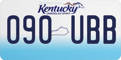 KY license plate 090UBB