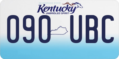 KY license plate 090UBC