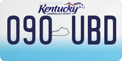 KY license plate 090UBD