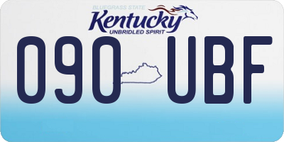 KY license plate 090UBF