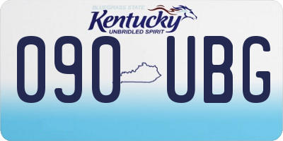 KY license plate 090UBG