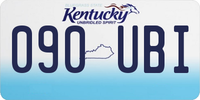 KY license plate 090UBI