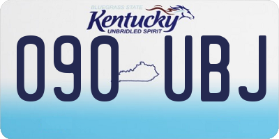 KY license plate 090UBJ