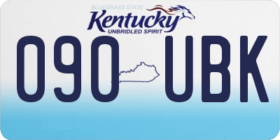 KY license plate 090UBK