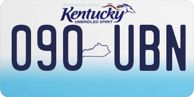 KY license plate 090UBN