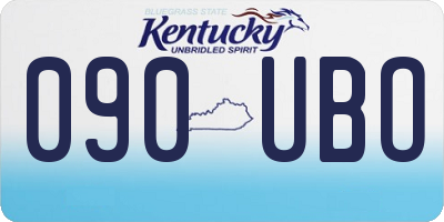 KY license plate 090UBO