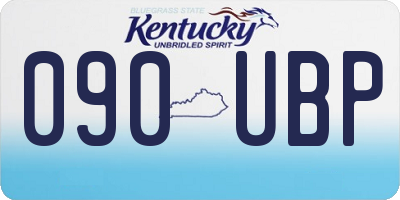 KY license plate 090UBP