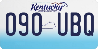 KY license plate 090UBQ