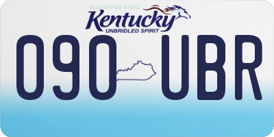 KY license plate 090UBR