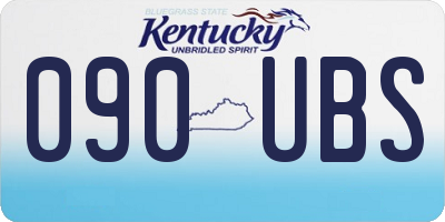 KY license plate 090UBS