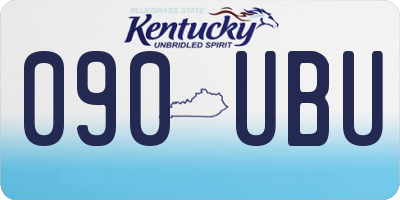 KY license plate 090UBU