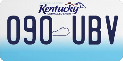 KY license plate 090UBV