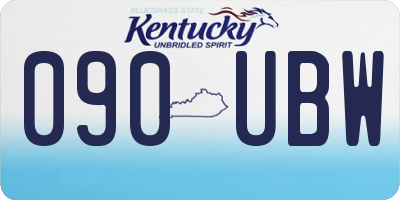 KY license plate 090UBW