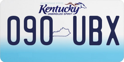 KY license plate 090UBX