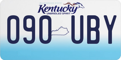 KY license plate 090UBY