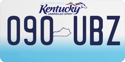 KY license plate 090UBZ