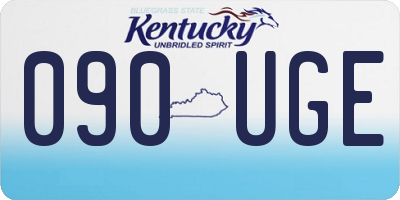 KY license plate 090UGE