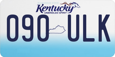 KY license plate 090ULK