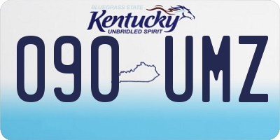 KY license plate 090UMZ
