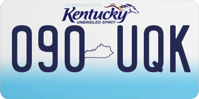 KY license plate 090UQK
