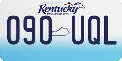KY license plate 090UQL