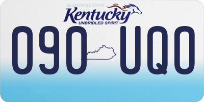 KY license plate 090UQO
